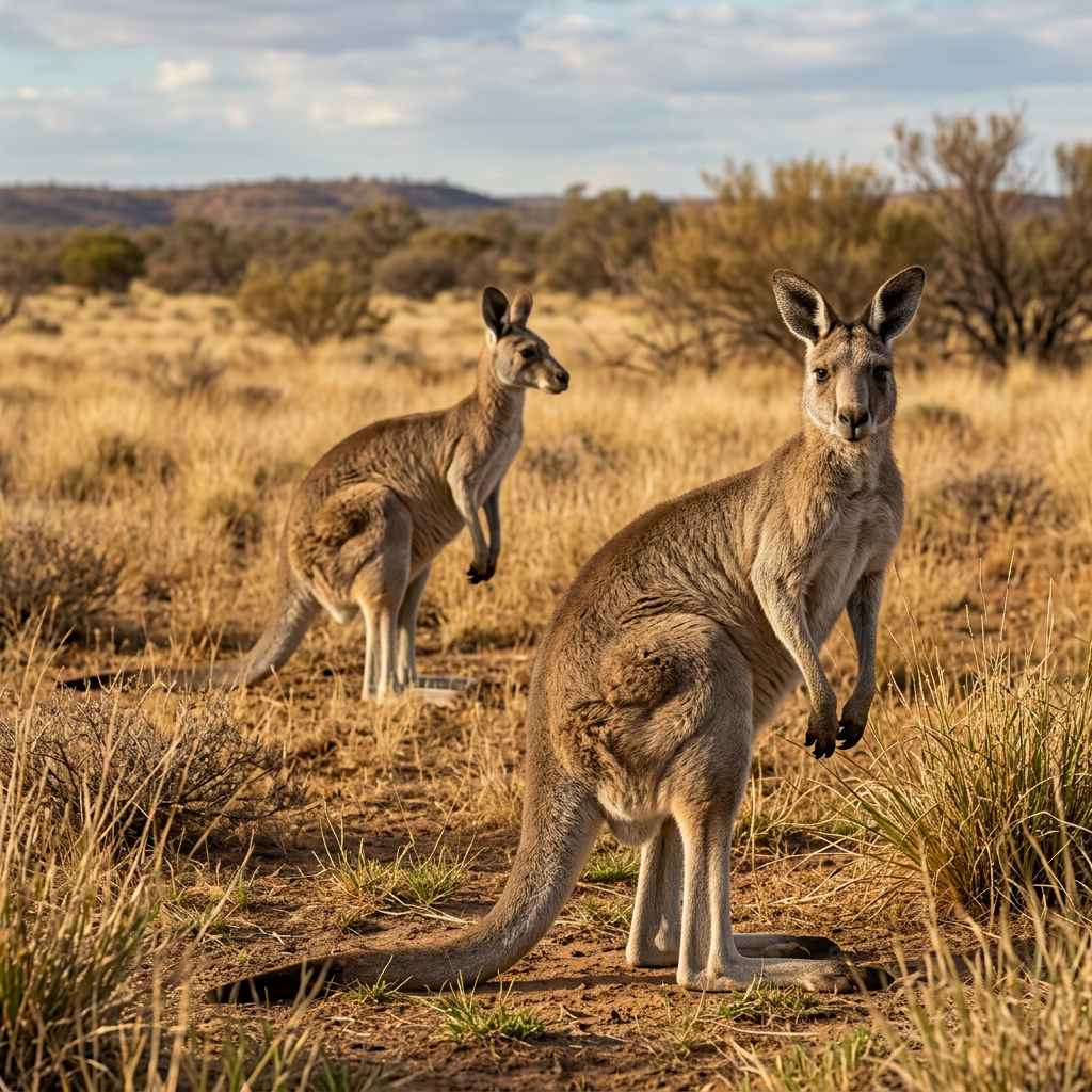 Add another kangaroo in foreground